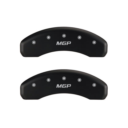 MGP 4 Caliper Covers Engraved Front & Rear MGP Red finish silver ch - eliteracefab.com