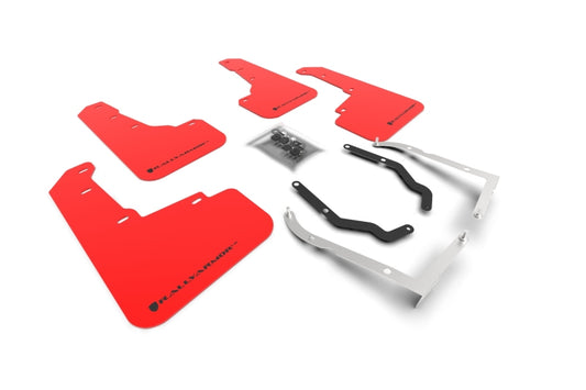 Rally Armor 18-22 Subaru Crosstrek Lift/AT Red UR Mud Flap w/ Black Logo - eliteracefab.com