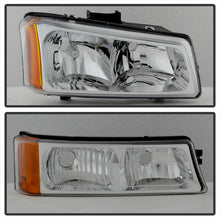 Load image into Gallery viewer, Xtune Chevy Silverado 2500HD 03-06 Crystal Headlights w/ Bumper Lights Chrome HD-JH-CSIL03-AM-C-SET - eliteracefab.com