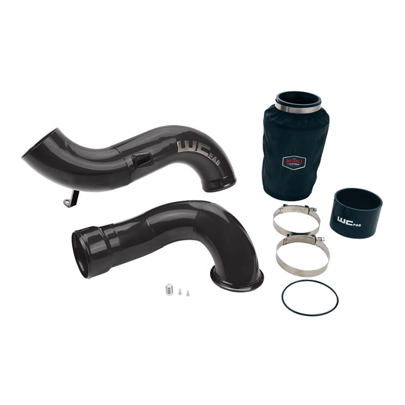 Wehrli 07.5-10 Chevrolet 6.6L LMM 4in Intake Kit Stage 2 - Gloss White.