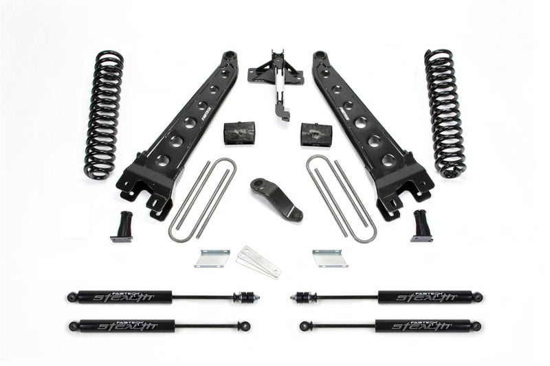 Fabtech 19-20 Ford F450/F550 4WD Diesel 6in Rad Arm Sys w/Coils & Stealth - eliteracefab.com