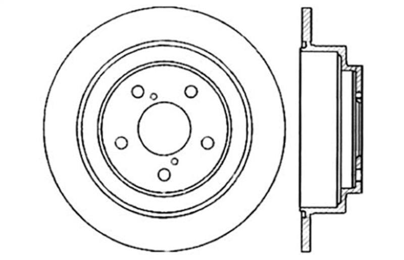 STOPTECH 05-06 SAAB 9-2X AWD / 02-05 IMPREZA WRX / 02 WRX STI SLOTTED & DRILLED LEFT REAR ROTOR, 127.47011L - eliteracefab.com