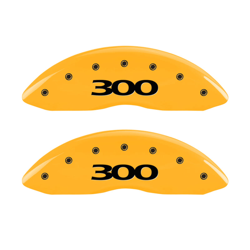 MGP 4 Caliper Covers Engraved Front & Rear 300 Yellow finish black ch MGP