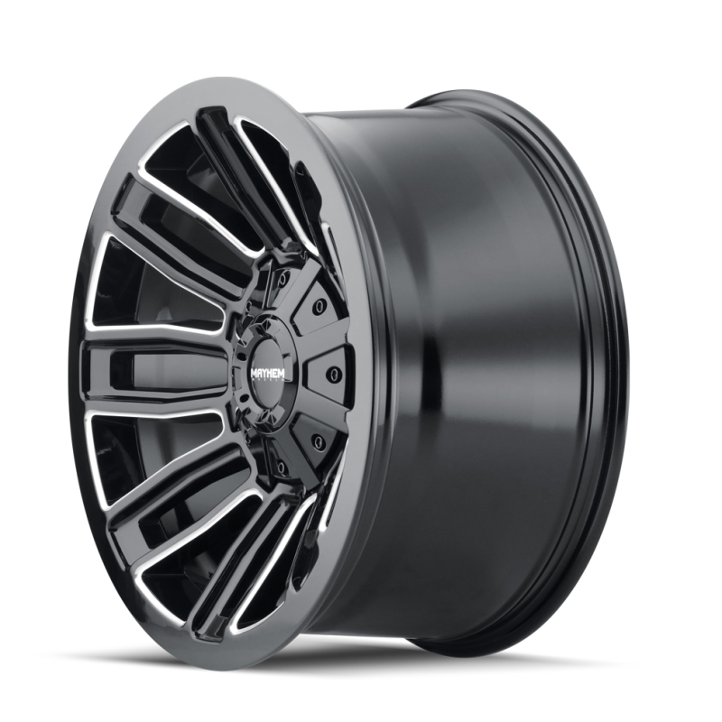 Mayhem 8108 Decoy 20x9 / 5x139.7 BP / 18mm Offset / 110mm Hub Black w/ Milled Spokes Wheel