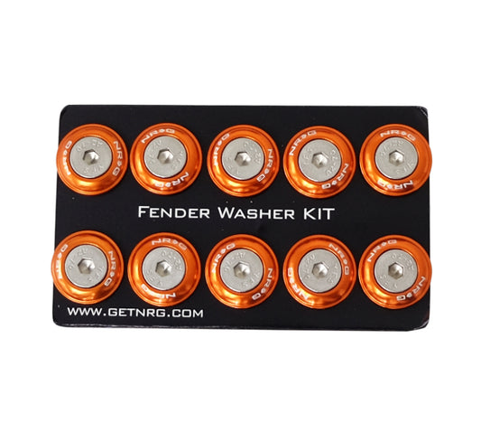 NRG Innovations FW-100 Fender Washer Kit for Plastic - Orange - 10pc – FW-100OR