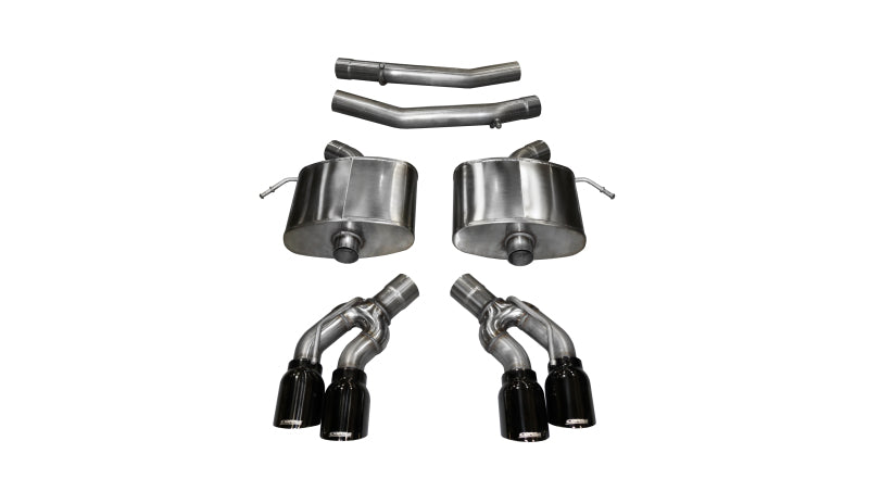 Corsa 2016 Cadillac CTS V 6.2L V8 2.75in Black Xtreme Axle-Back Exhaust - eliteracefab.com