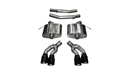 Corsa 2016 Cadillac CTS V 6.2L V8 2.75in Black Sport Axle-Back Exhaust CORSA Performance