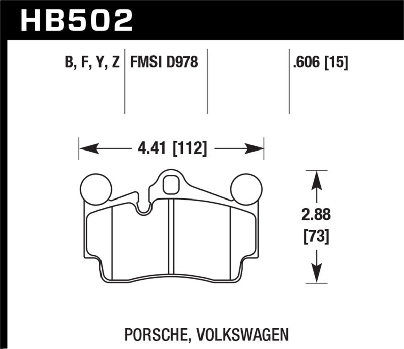 Hawk 2007-2014 Audi Q7 Premium HPS 5.0 Rear Brake Pads - eliteracefab.com