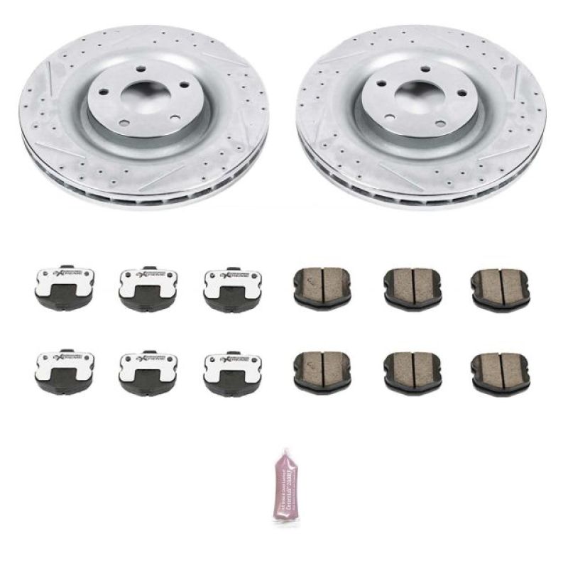 Power Stop 06-13 Chevrolet Corvette Front Z26 Street Warrior Brake Kit - eliteracefab.com