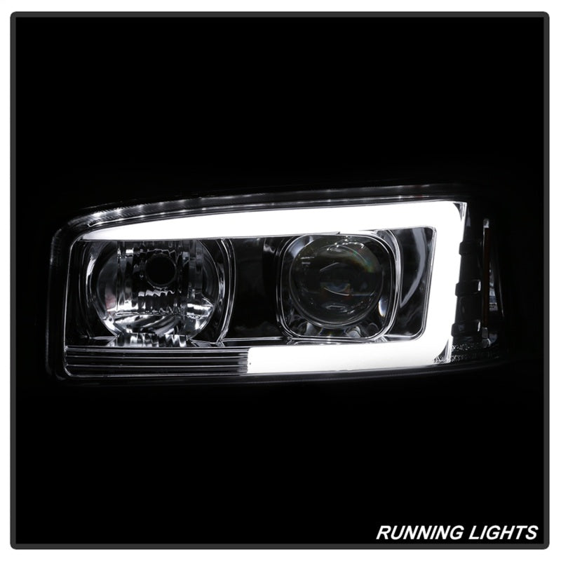 Spyder GMC Sierra 1500/2500/3500 99-06 V2 Projector Headlights - DRL - Chrome PRO-YD-CDE00V2-LB-C - eliteracefab.com