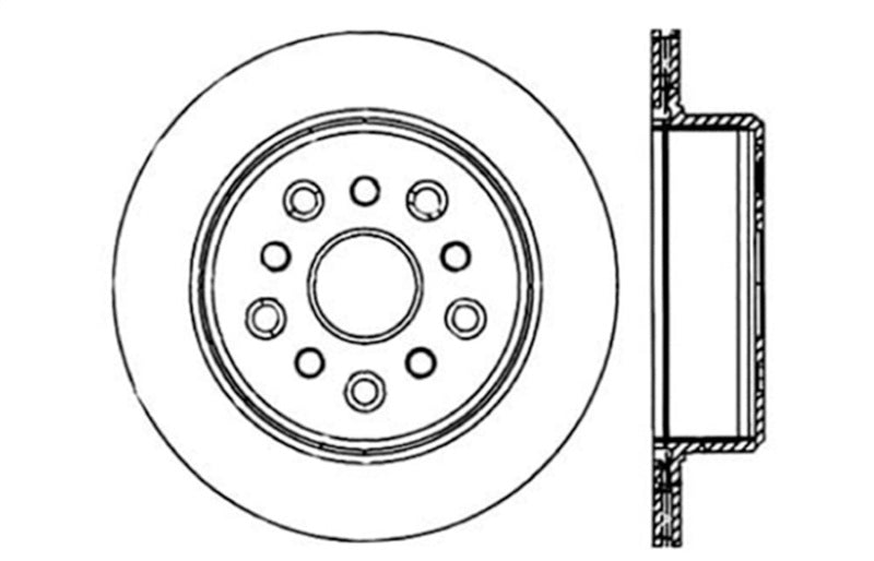 StopTech 5/93-98 Toyota Supra Left Rear Slotted & Drilled Rotor - eliteracefab.com