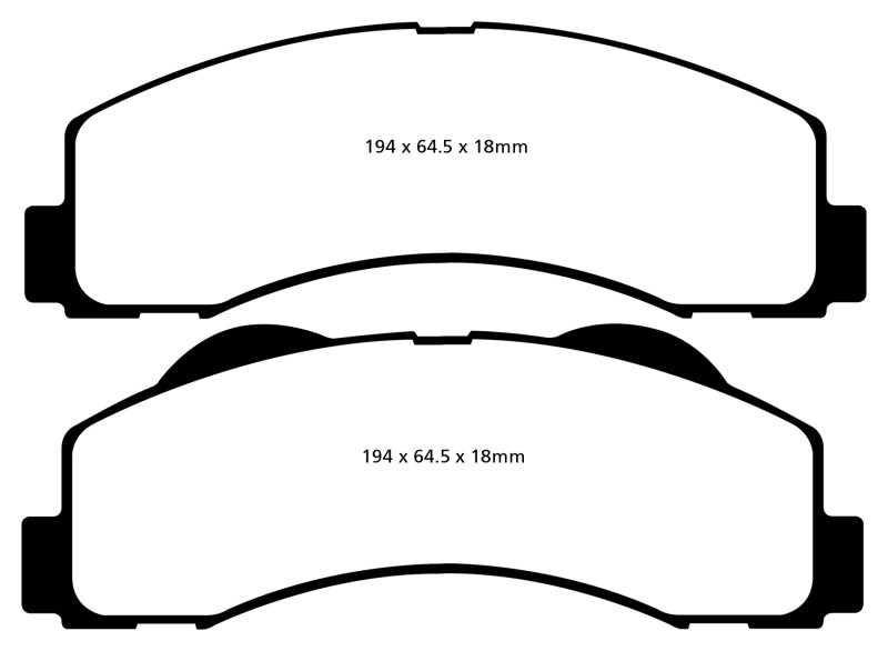 EBC 15+ Ford Expedition 3.5 Twin Turbo 2WD Ultimax2 Front Brake Pads - eliteracefab.com