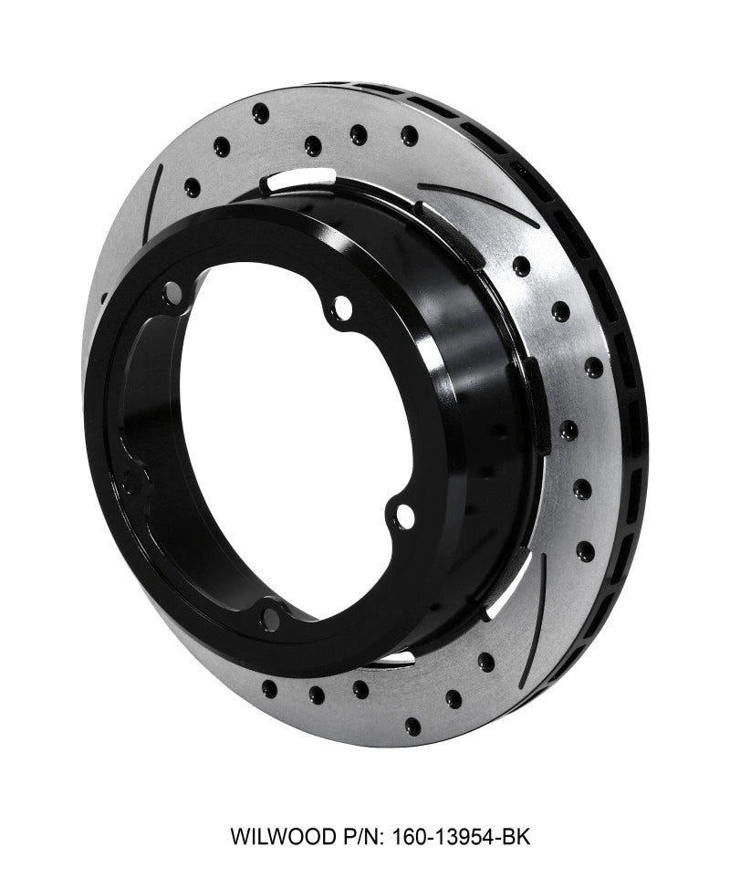 Wilwood Rotor-1.91in Offset-SRP-BLK-Drill-RH 11.00 x .810 - 5 x 5.75in Floater Wilwood