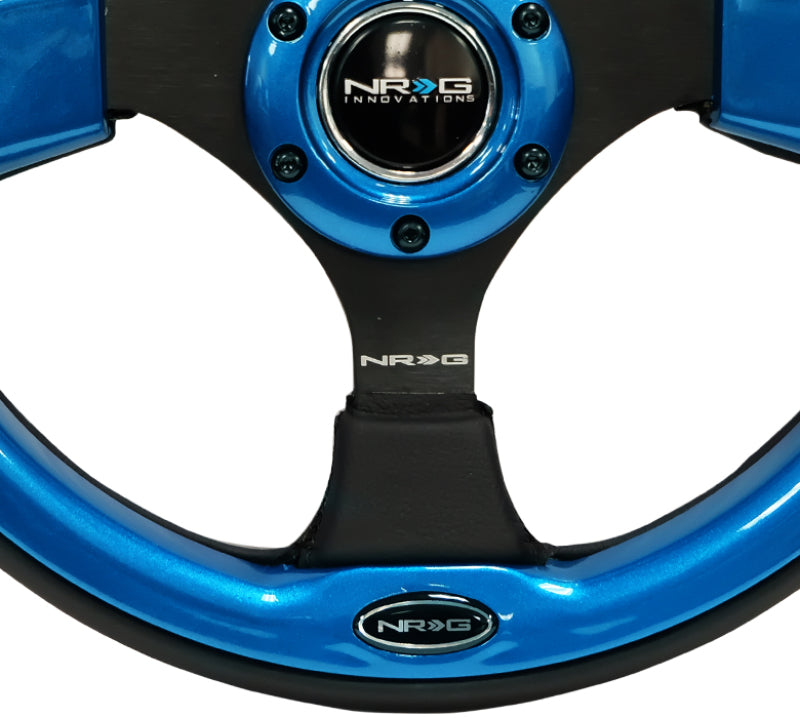 NRG Reinforced Sport Steering Wheel 320mm Blue Trim - eliteracefab.com