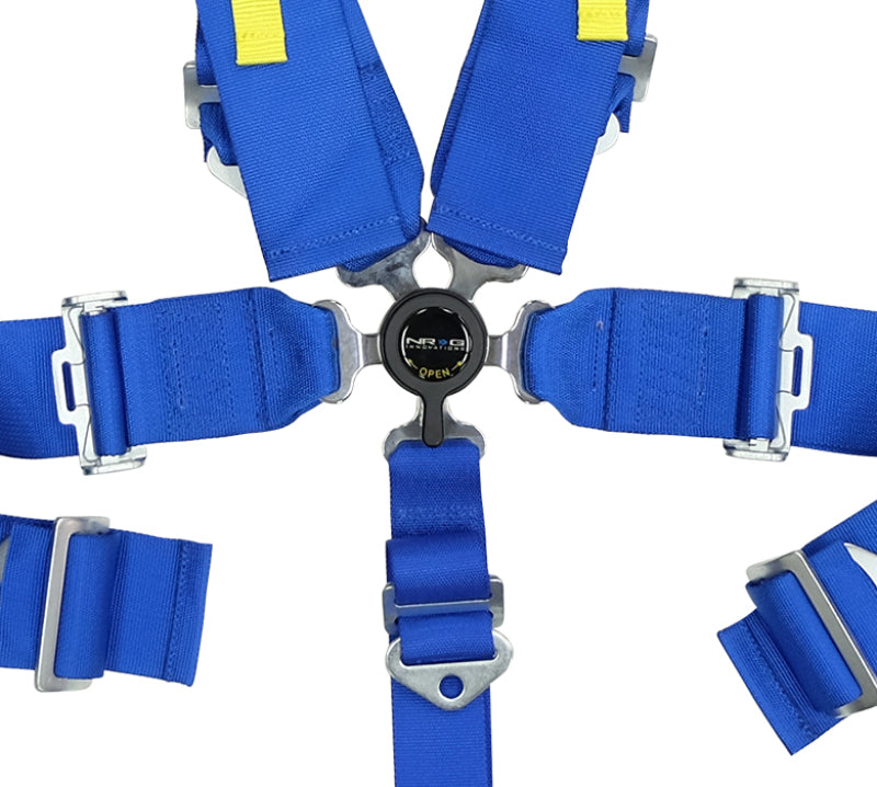 NRG SFI 16.1 5PT 3in. Seat Belt Harness / Cam Lock - Blue - eliteracefab.com