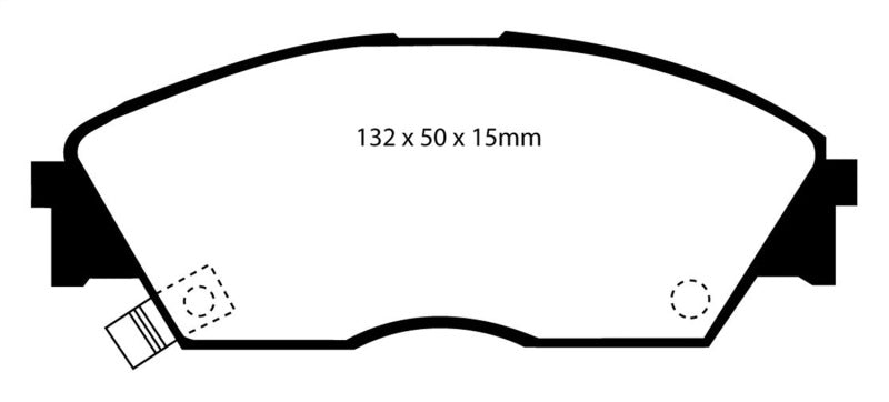 EBC 90-92 Honda Civic CRX 1.6 Si Yellowstuff Front Brake Pads - eliteracefab.com