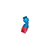 Russell Performance -10 AN Red/Blue Male SAE Port to -8 Hose 90 Degree (-10 Port 7/8in-14 Thread)