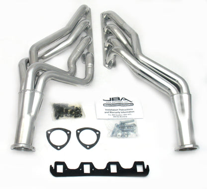 JBA 65-73 Ford Mustang 260-302 SBF 5 Speed T5/T56 1-3/4in Primary Silver Ctd Long Tube Header JBA