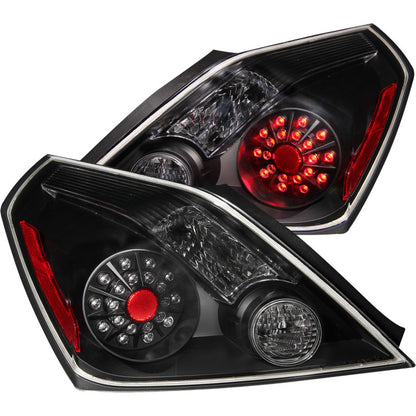 ANZO USA Nissan Altima 2dr Led Taillights Black; 2008-2013 - eliteracefab.com