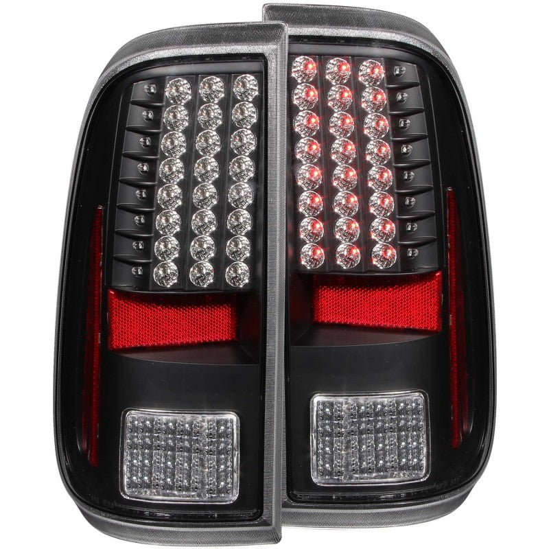 ANZO USA Ford F-250 / F-350 / F-450 / F-550 Super Duty Led Taillights Black; 2008-2015 - eliteracefab.com