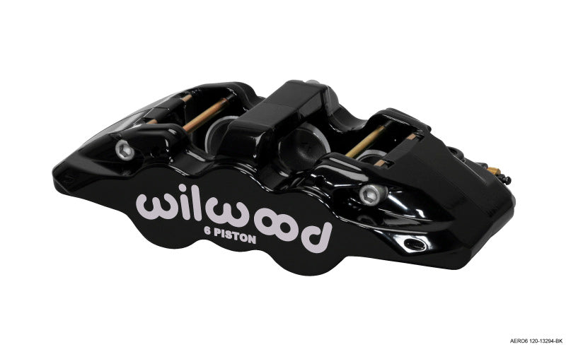 Wilwood Caliper-Aero6-L/H - Black 1.75/1.38/1.38in Pistons 1.25in Disc Wilwood