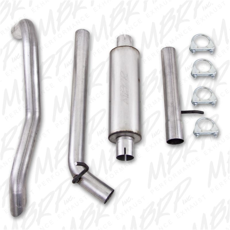 MBRP 2007-2009 Jeep Wrangler (JK) 3.8L V6 4 dr Off-Road Tail Pipe Muffler before Axle - eliteracefab.com