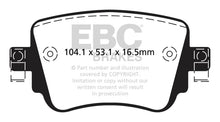 Load image into Gallery viewer, EBC 15+ Volkswagen GTi 2.0 Turbo Yellowstuff Rear Brake Pads - eliteracefab.com