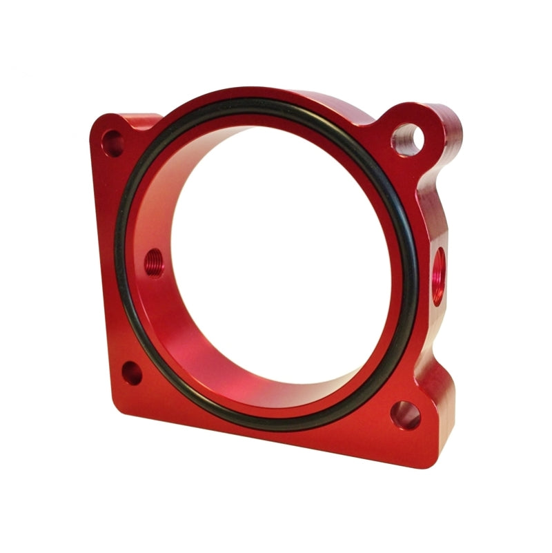 Torque Solution Throttle Body Spacer (Red) Ford F-150 3.5L Ecoboost / 3.7L V6 - eliteracefab.com