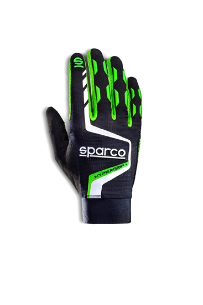 Sparco Gloves Hypergrip+ 10 Black/Green - eliteracefab.com