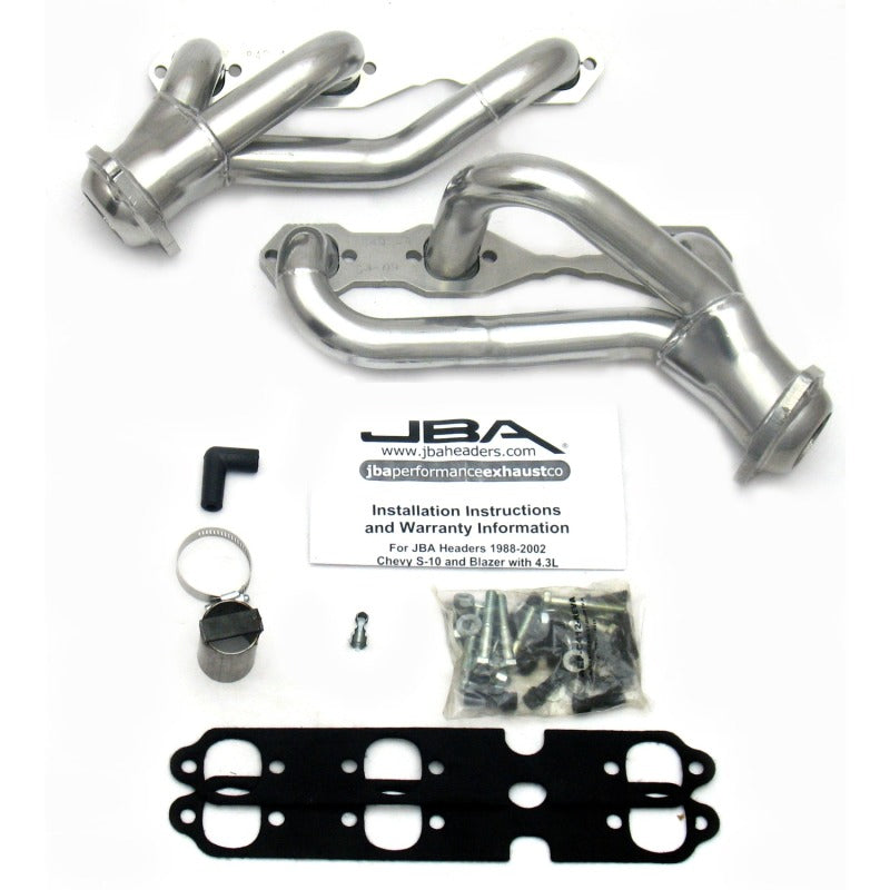 JBA GM S-Truck 4.3L V6 2WD 1-1/2in Primary Silver Ctd Cat4Ward Header JBA