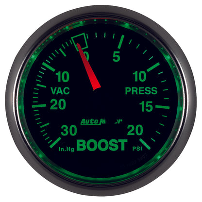Autometer GS 52mm 30 in Hg/20 psi Mechanical Vacuum/Boost Gauge 3807