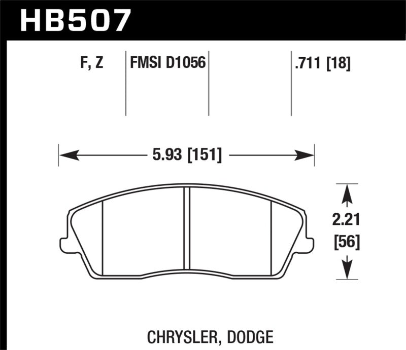 Hawk Performance Ceramic Brake Pads - HB507Z.711 Hawk Performance