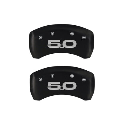 MGP 4 Caliper Covers Engraved Front & Rear MGP Black finish silver ch MGP