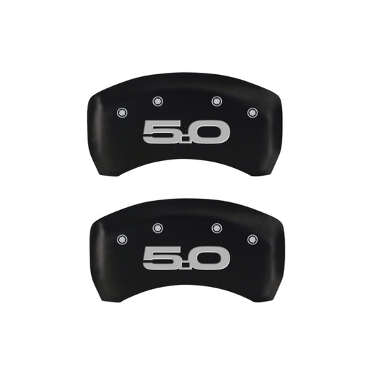 MGP 4 Caliper Covers Engraved Front & Rear MGP Black finish silver ch MGP