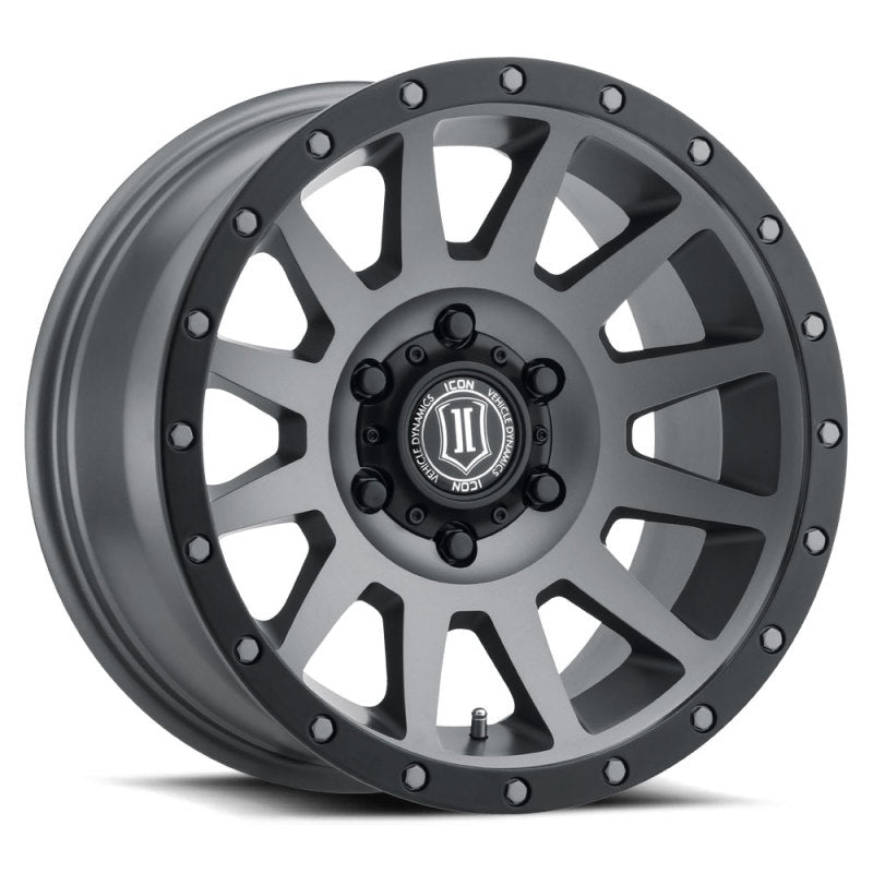 ICON Compression 17x8.5 6x5.5 0mm Offset 4.75in BS 106.1mm Bore Titanium Wheel - eliteracefab.com