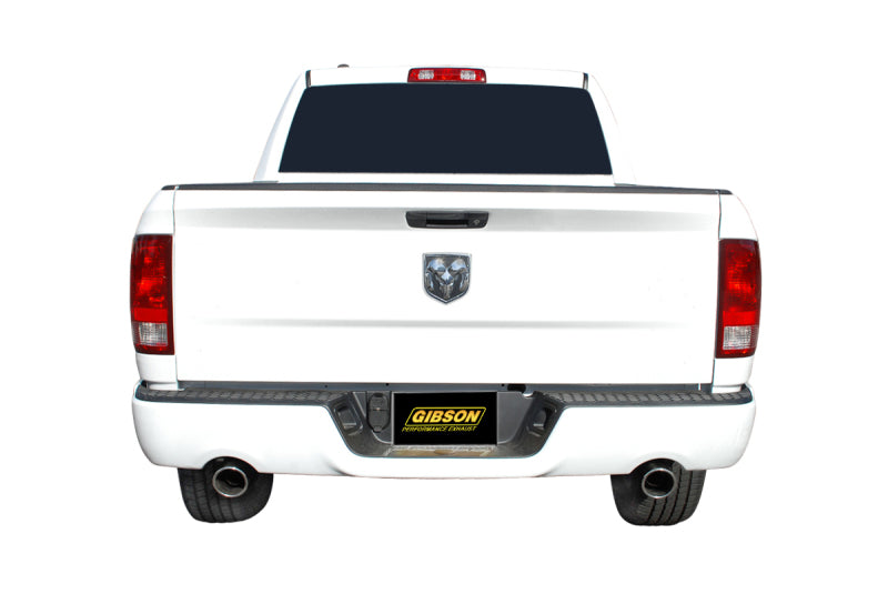 Gibson 11-18 Ram 1500 Big Horn 5.7L 2.5in Cat-Back Dual Split Exhaust - Stainless - eliteracefab.com