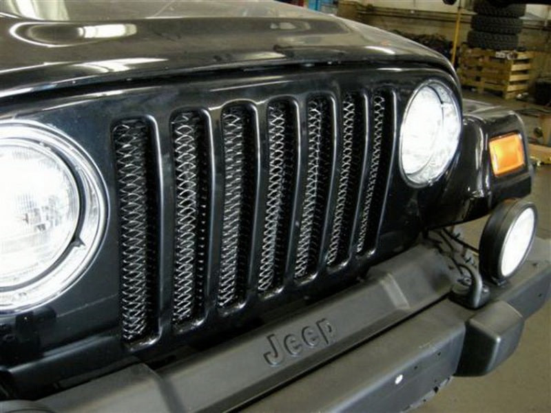 Rampage 1997-2006 Jeep Wrangler(TJ) Grille 3D Single Piece - Black Rampage