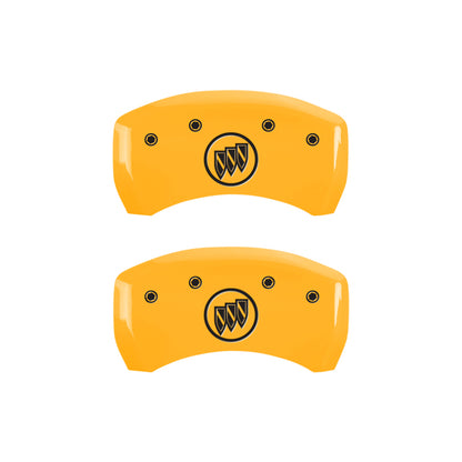 MGP 4 Caliper Covers Engraved Front Buick Rear Yellow Finish Black Char 2015 Buick Regal MGP