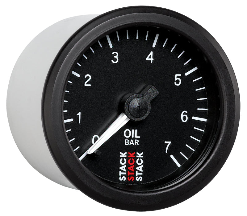 Autometer Stack Instruments 52mm 0-7 BAR M10 (M) Mechanical Oil Pressure Gauge - Black ST3101