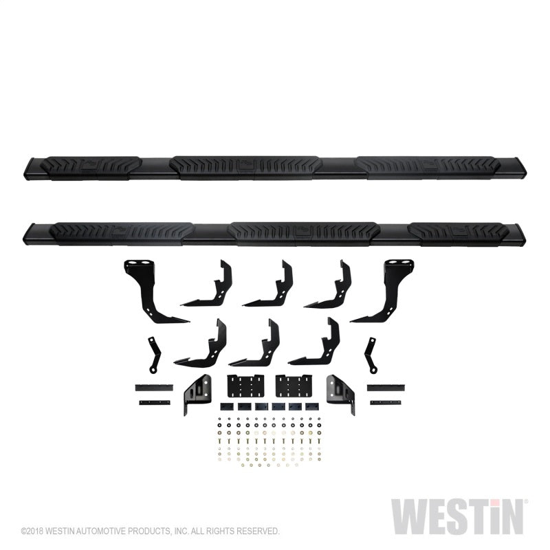 Westin 2019 Chevrolet Silverado/Sierra 1500 Crew Cab (5.5ft) R5 Modular Nerf Step Bars - Black - eliteracefab.com