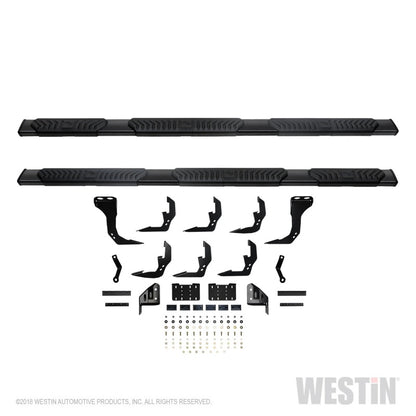Westin 2019 Chevrolet Silverado/Sierra 1500 Crew Cab (5.5ft) R5 Modular Nerf Step Bars - Black - eliteracefab.com