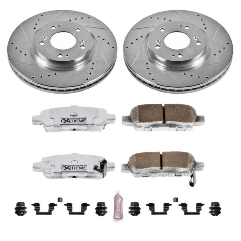 Power Stop 02-06 Nissan Altima Rear Z26 Street Warrior Brake Kit - eliteracefab.com