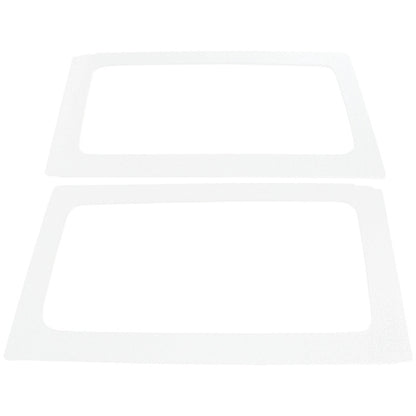 DEI 11-18 Jeep Wrangler JK 2-Door Boom Mat Rear Side Window Trim - 2 Piece - White DEI