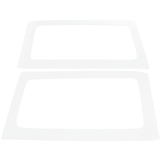 DEI 11-18 Jeep Wrangler JK 2-Door Boom Mat Rear Side Window Trim - 2 Piece - White DEI