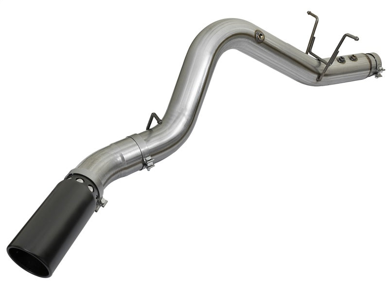 aFe LARGE BORE HD 4in 409-SS DPF-Back Exhaust w/Black Tip 2017 GM Duramax V8-6.6L (td) L5P - eliteracefab.com