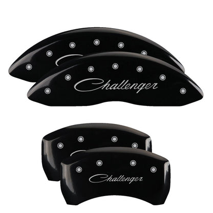 MGP 4 Caliper Covers Engraved Front & Rear MGP Black finish silver ch MGP