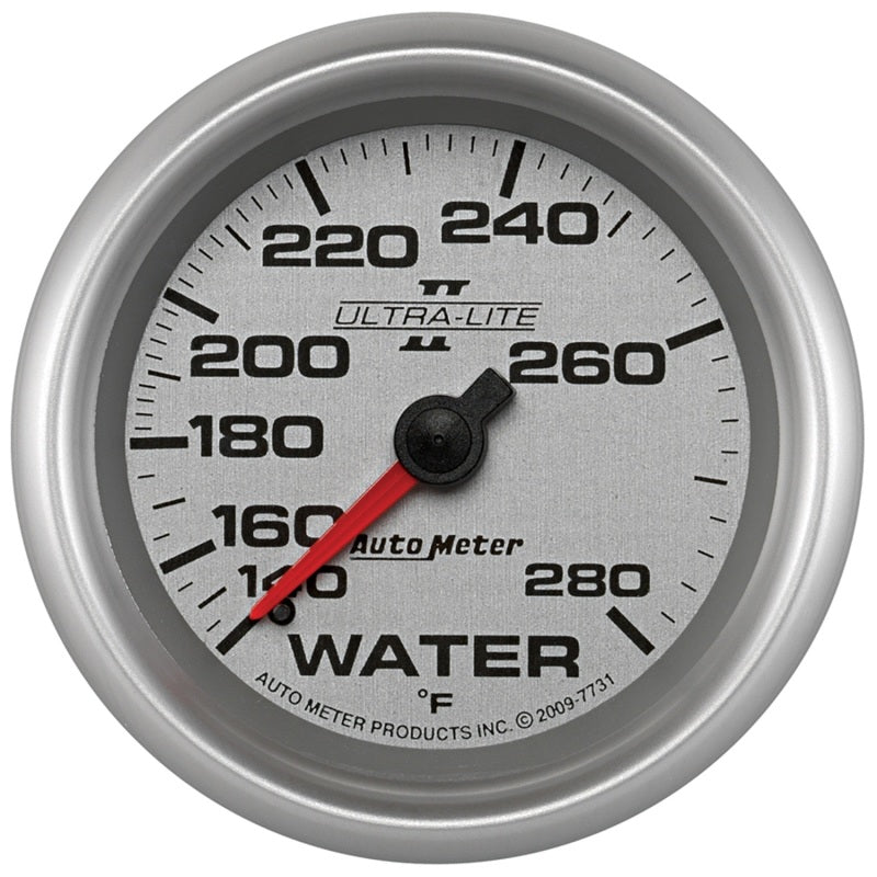 Autometer Ultra-Lite II 2 5/8in 140-280 Degree F Mechanical Water Temperature Gauge 7731