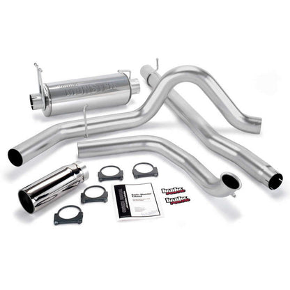 Banks Power 99-03 Ford 7.3L Monster Exhaust System - SS Single Exhaust w/ Chrome Tip - eliteracefab.com