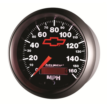 Autometer Speedometer 3-3/8in, 0-160 MPH, Elec. Programmable - Bowtie Black 3688-00406