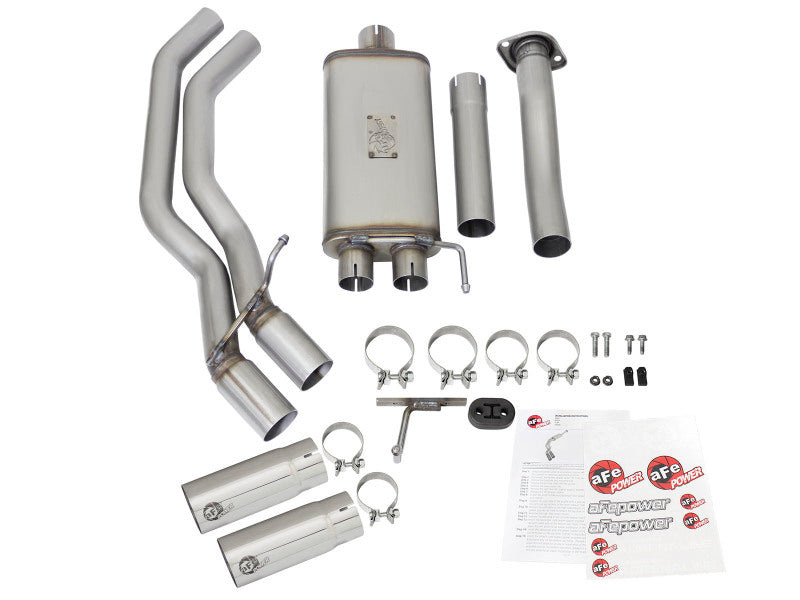 aFe Rebel Exhausts 3in SS Cat-Back 15-16 Ford F-150 EcoBoost V6 2.7/3.5L V8 5.0L w/ Polished Tips aFe